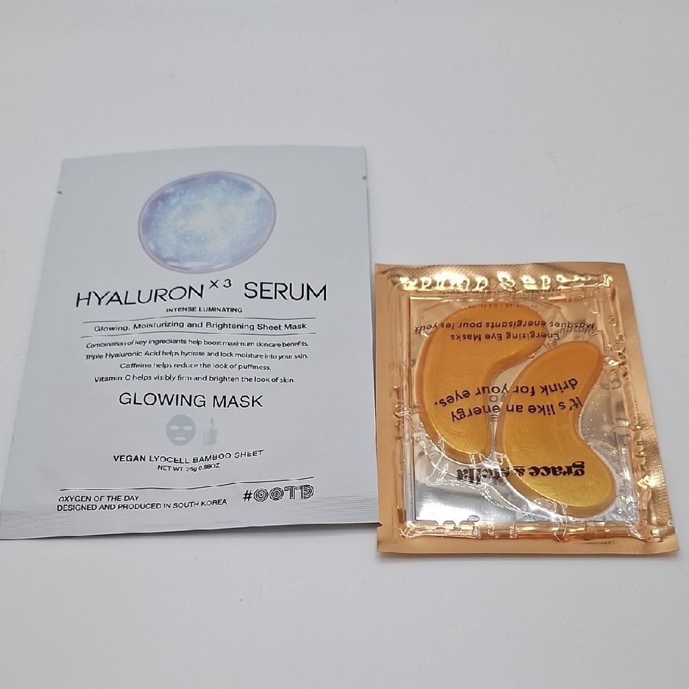 grace & stella Hyaluron x3 Serum Glowing Mask - White and Orange